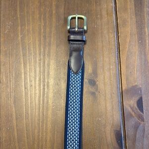 Vineyard Vines Men's Blue Leather Belt